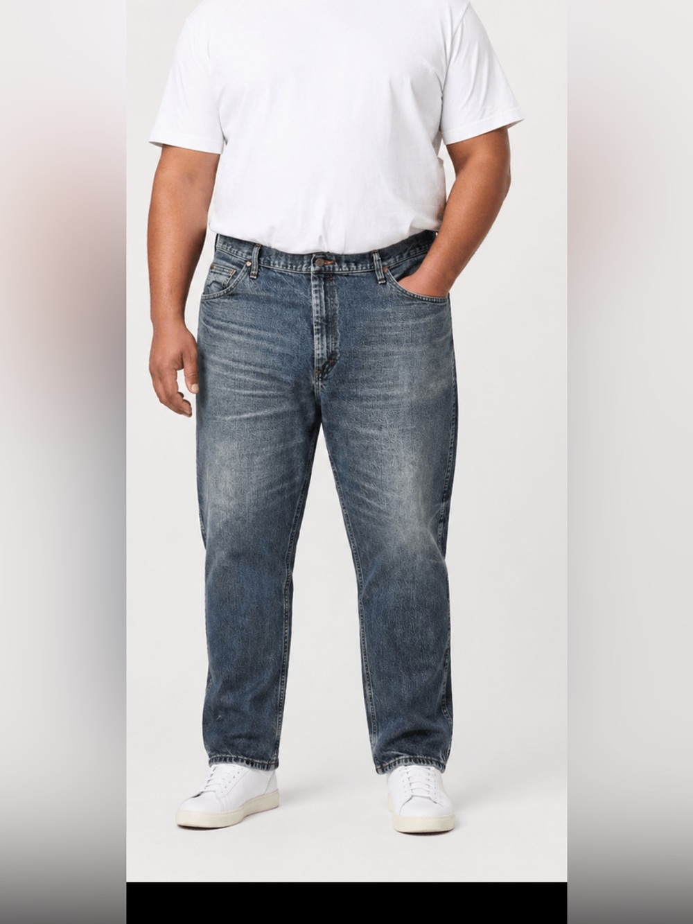 Wrangler Regular Fit Jeans Mens 48x32 Blue Denim